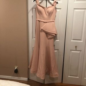 Blush Pink Peplum Gown / Prom Dress